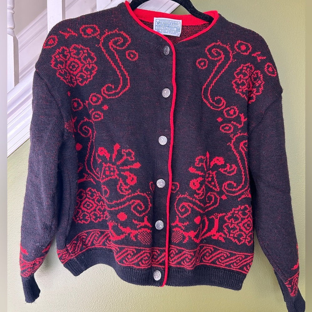 Vintage 100% wool Pendleton cardigan